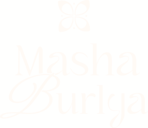 Logo Masha Burlya blanc